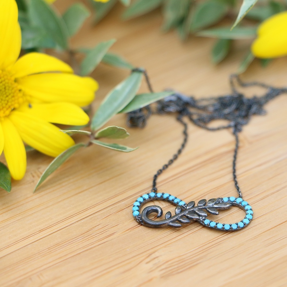 925 Sterling Silver Infinity Branch Love Symbols - Picture 5 of 6